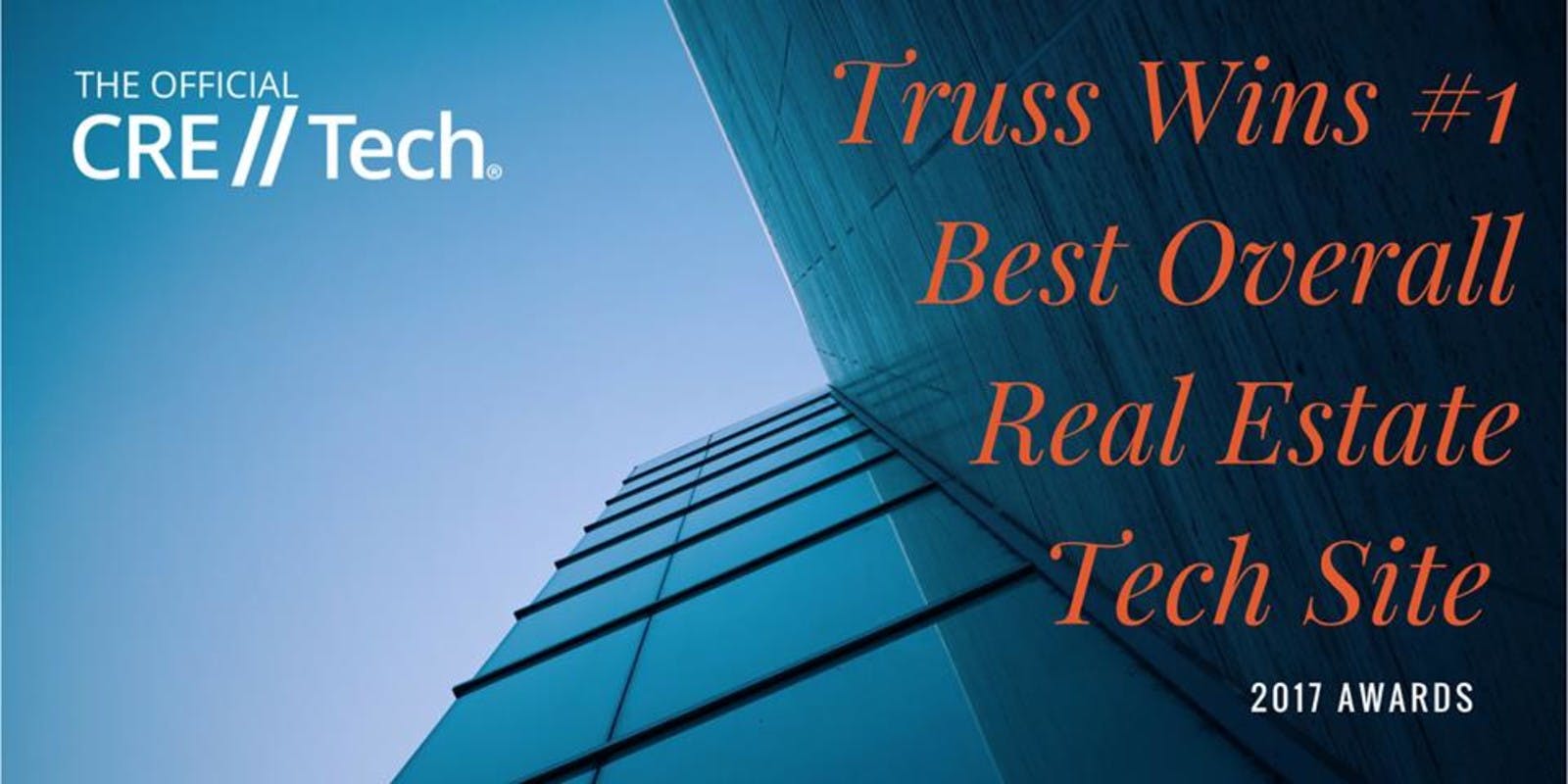 CRE//Tech - Truss Wins 1st - Best Overall Real Estate Tech Site - 2017